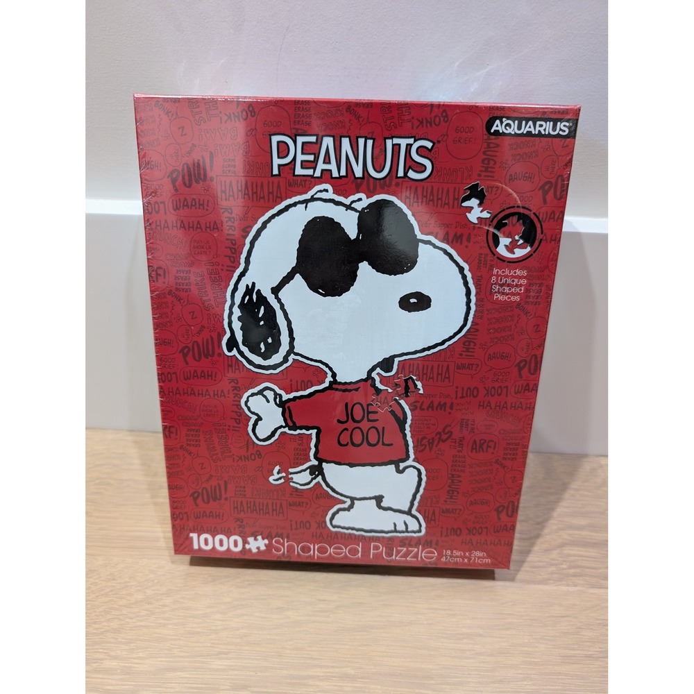 Peanuts Snoopy Joe Cool 1000‎ Piece Shaped Jigsaw Puzzle Aquarius New Sealed